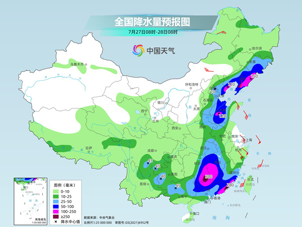 台风“格美”携强降雨北上，中东部强降雨陆续展开