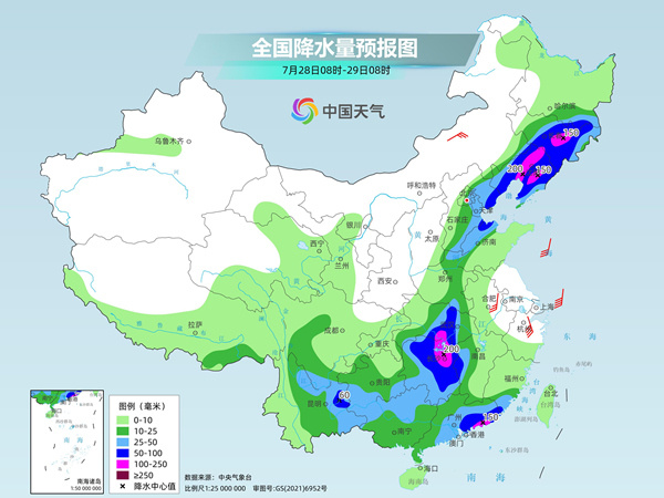 台风“格美”携强降雨北上，中东部强降雨陆续展开