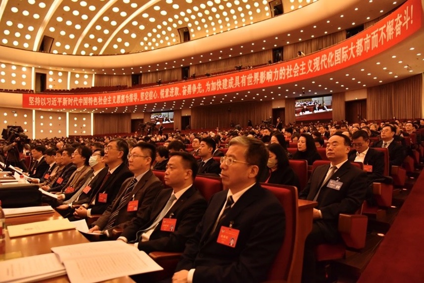 上海市政協十四屆三次會議1月14日開幕。王文娟攝