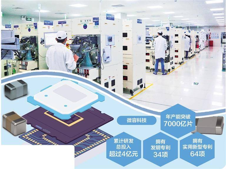 图为微容科技测试车间内,技术人员在测试MLCC性能。(资料图片)